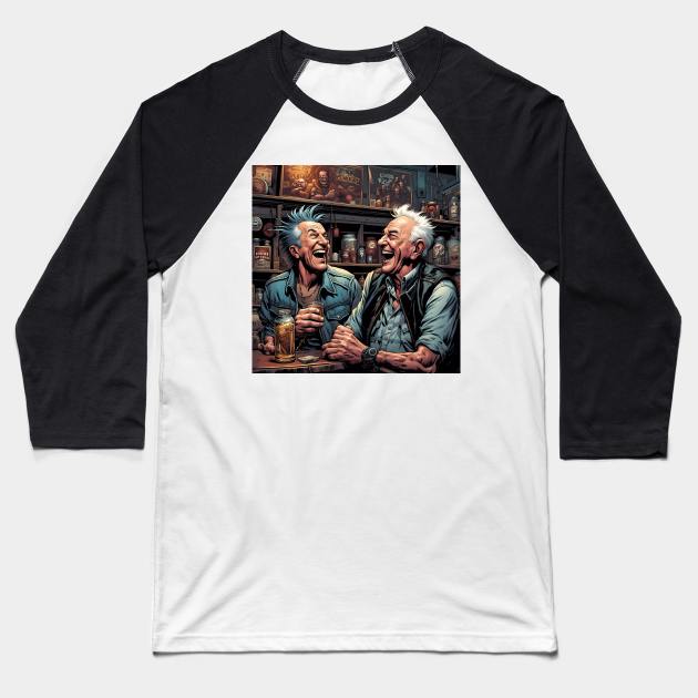 Punk Rock Pensioners Baseball T-Shirt by Colin-Bentham